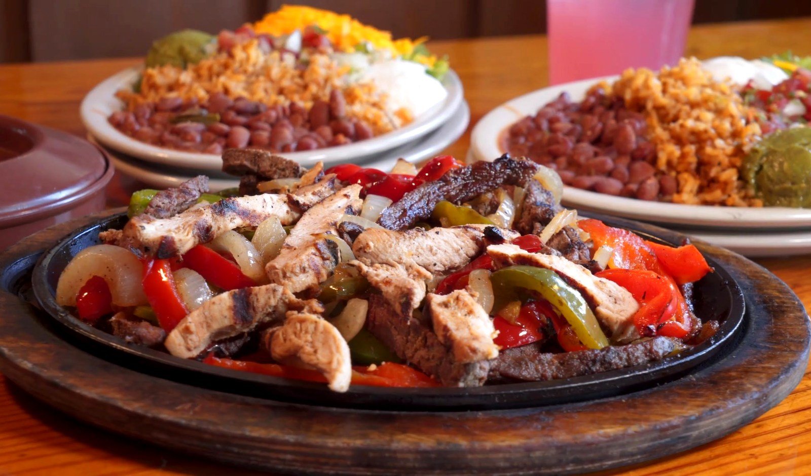 Sizzling fajita platter